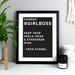 Personalised Typography Black Framed Print - The Gift Cabin UK