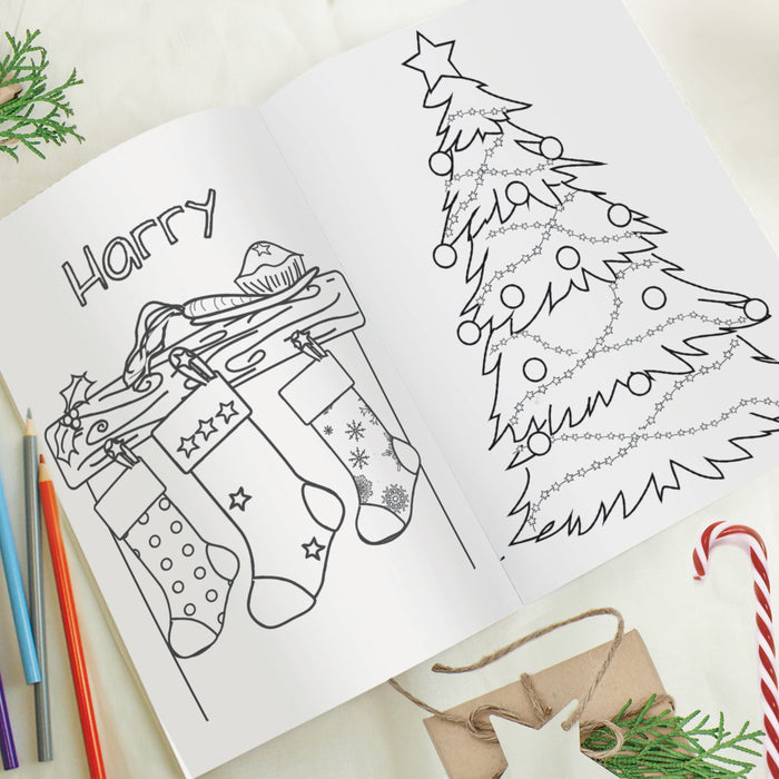 Personalised Its Christmas Elf Colouring Book