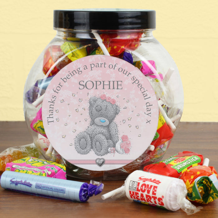 Personalised Me To You Bridesmaid Wedding Sweet Jar - The Gift Cabin UK