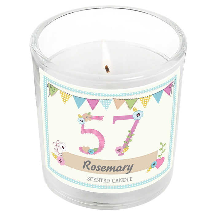 Personalised Birthday Craft Scented Jar Candle