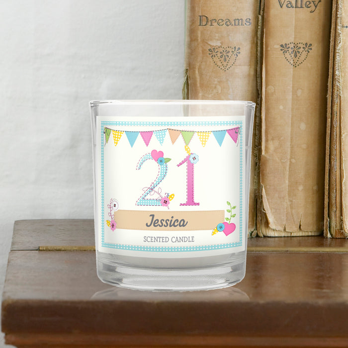 Personalised Birthday Craft Scented Jar Candle