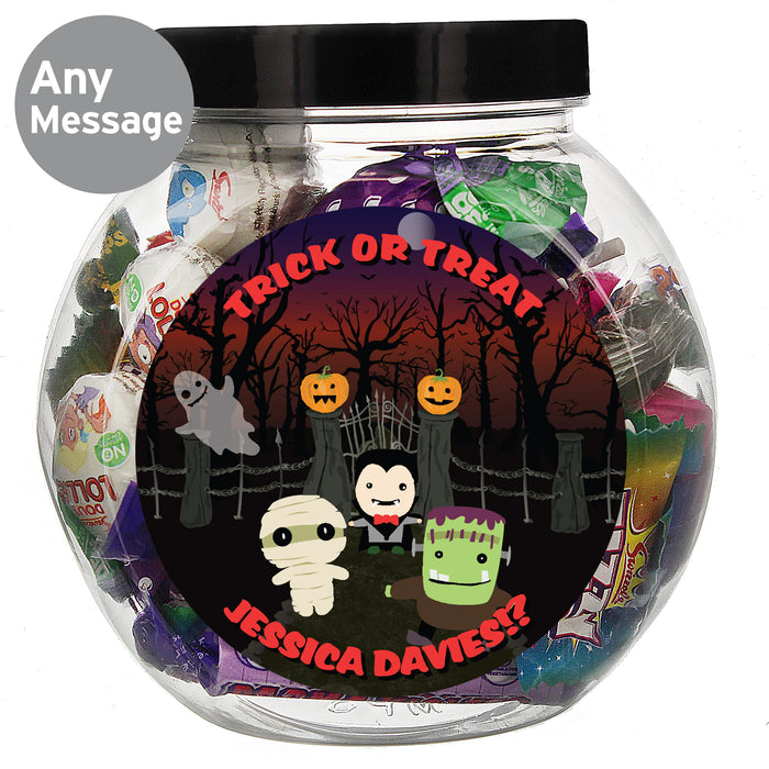 Personalised Halloween Characters Sweet Jar - The Gift Cabin UK