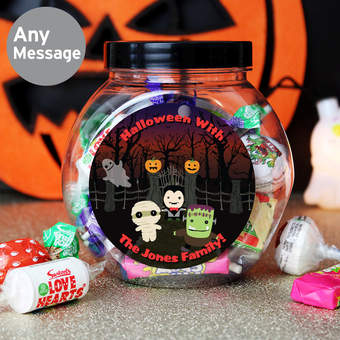 Personalised Halloween Characters Sweet Jar - The Gift Cabin UK