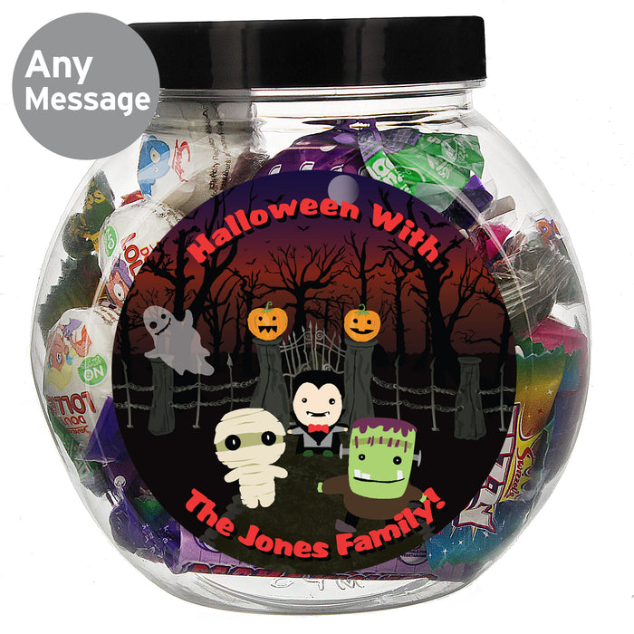 Personalised Halloween Characters Sweet Jar - The Gift Cabin UK