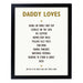 Personalised List of Love Black Framed Print - The Gift Cabin UK