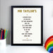 Personalised List of Love Black Framed Print - The Gift Cabin UK