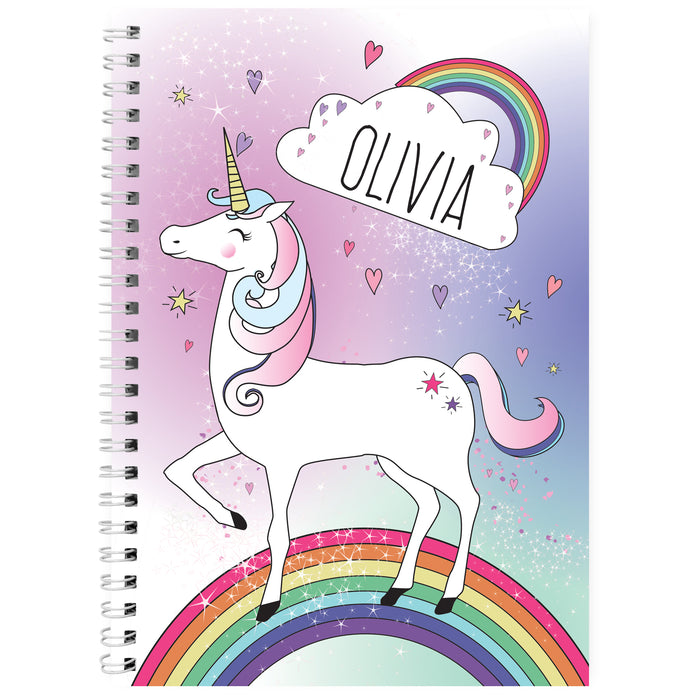 Personalised Unicorn A5 Notebook