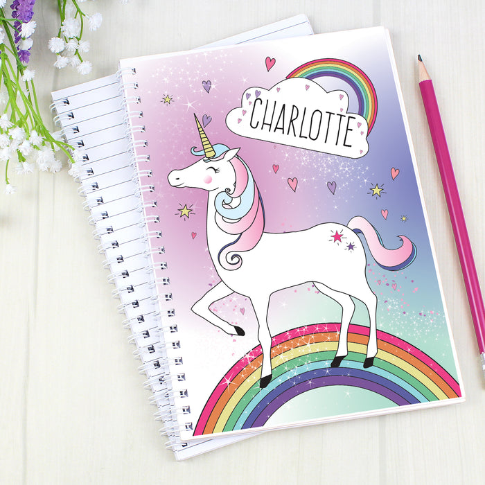 Personalised Unicorn A5 Notebook