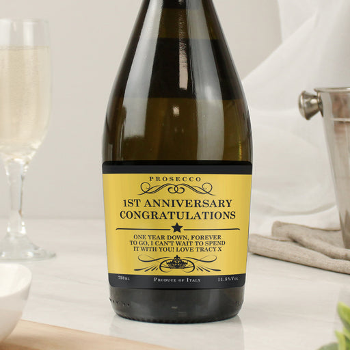 Personalised Any Message Bottle of Prosecco - The Gift Cabin UK