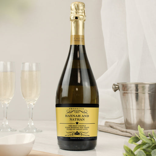 Personalised Any Message Bottle of Prosecco - The Gift Cabin UK