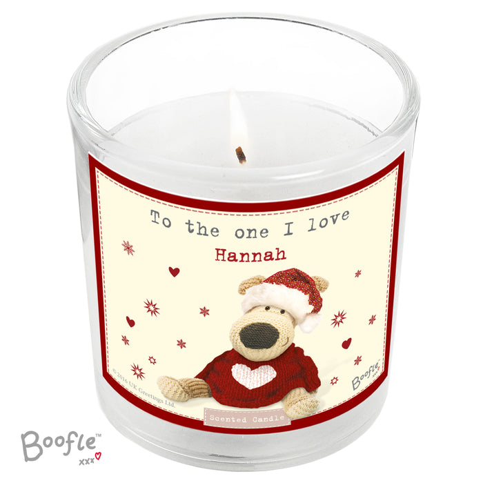 Personalised Boofle Christmas Love Scented Jar Candle - The Gift Cabin UK