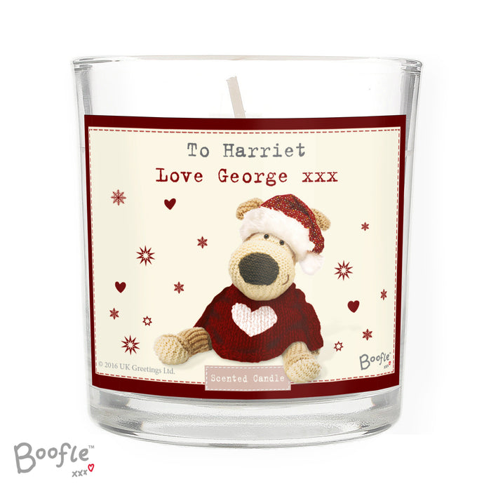 Personalised Boofle Christmas Love Scented Jar Candle - The Gift Cabin UK