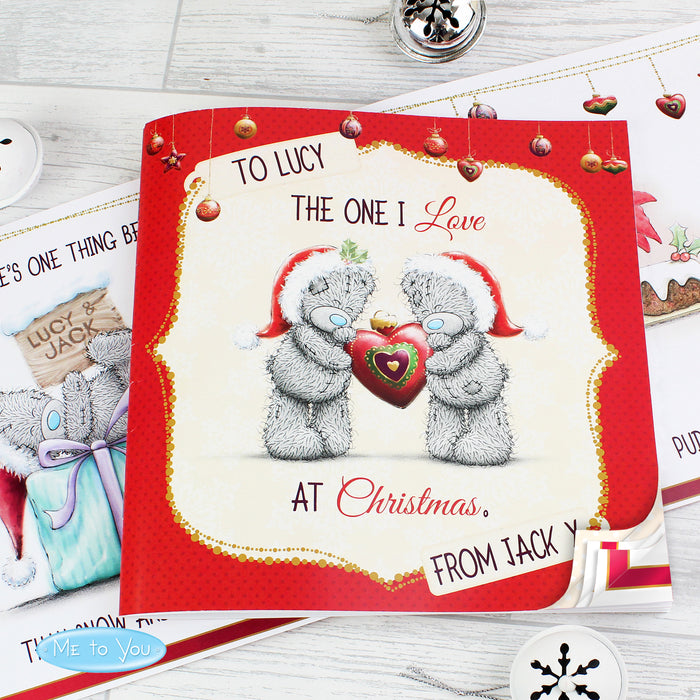 Personalised Me to You The One I Love at Christmas Poem Book - The Gift Cabin UK