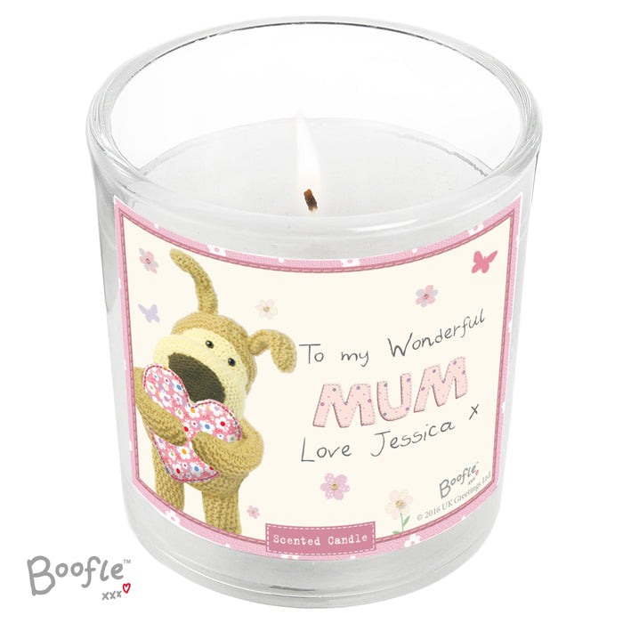 Personalised Boofle Flowers Scented Jar Candle - The Gift Cabin UK