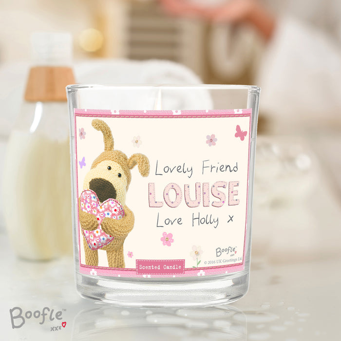 Personalised Boofle Flowers Scented Jar Candle - The Gift Cabin UK