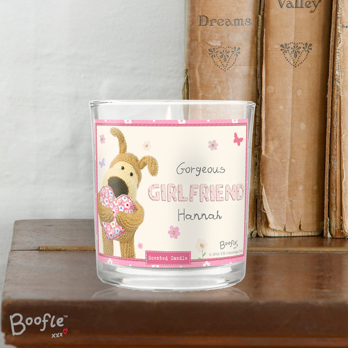 Personalised Boofle Flowers Scented Jar Candle - The Gift Cabin UK