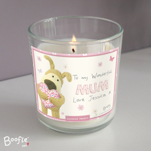 Personalised Boofle Flowers Scented Jar Candle - The Gift Cabin UK