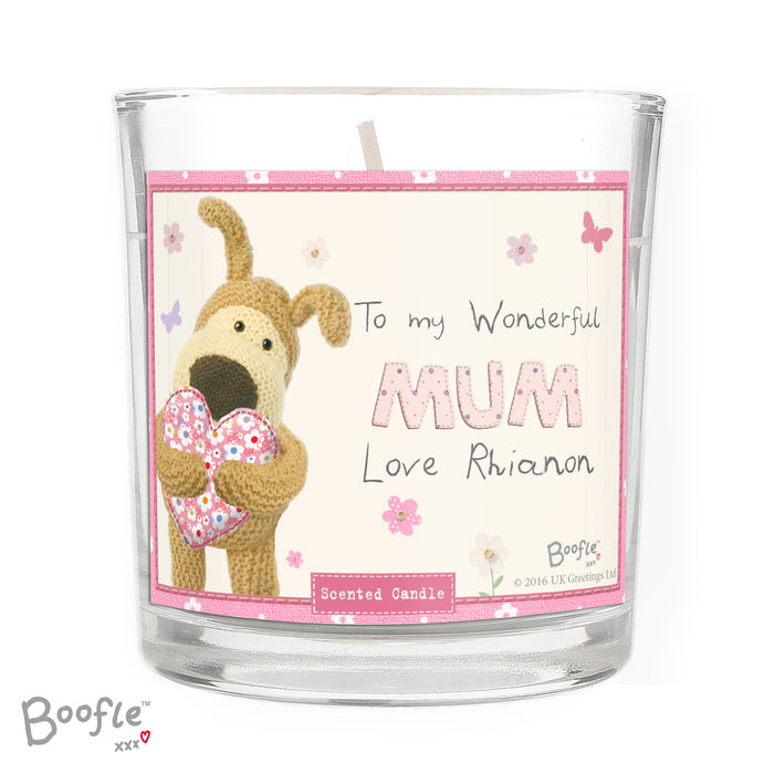 Personalised Boofle Flowers Scented Jar Candle - The Gift Cabin UK