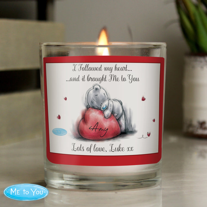 Personalised Me To You Heart Scented Jar Candle - The Gift Cabin UK