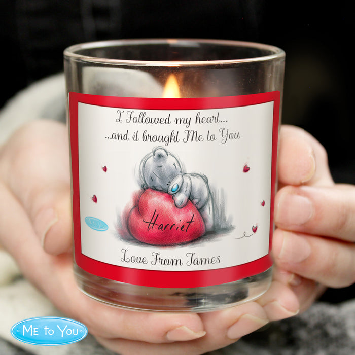 Personalised Me To You Heart Scented Jar Candle - The Gift Cabin UK