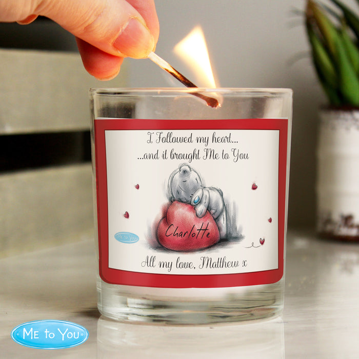 Personalised Me To You Heart Scented Jar Candle - The Gift Cabin UK