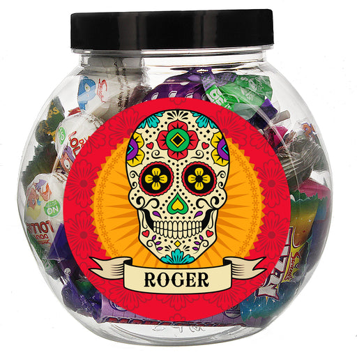 Personalised Sugar Skull Sweet Jar - The Gift Cabin UK