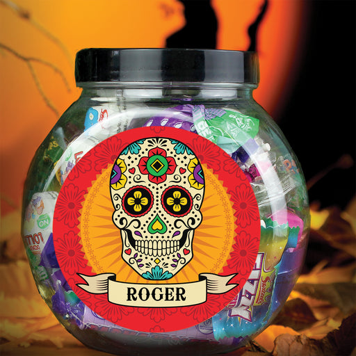 Personalised Sugar Skull Sweet Jar - The Gift Cabin UK