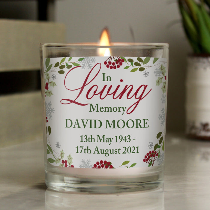 Personalised In Loving Memory Scented Jar Candle