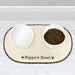 Personalised Brown Microfibre Paw Print Pet Bowl Mat - The Gift Cabin UK