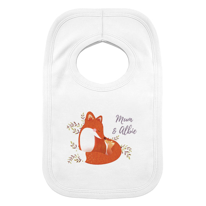 Personalised Mummy and Me Fox Bib