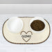 Personalised Love Heart Microfibre Pet Bowl Mat - The Gift Cabin UK