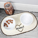 Personalised Love Heart Microfibre Pet Bowl Mat - The Gift Cabin UK