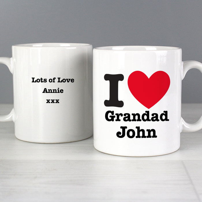 Personalised I HEART Mug - The Gift Cabin UK