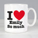 Personalised I HEART Mug - The Gift Cabin UK