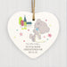 Personalised Tiny Tatty Teddy Christening Ceramic Heart Decoration - The Gift Cabin UK