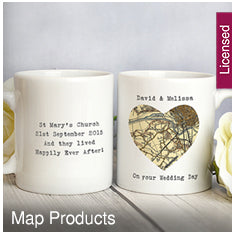 Personalised 1896 - 1904 Revised New Map Heart Mug - The Gift Cabin UK