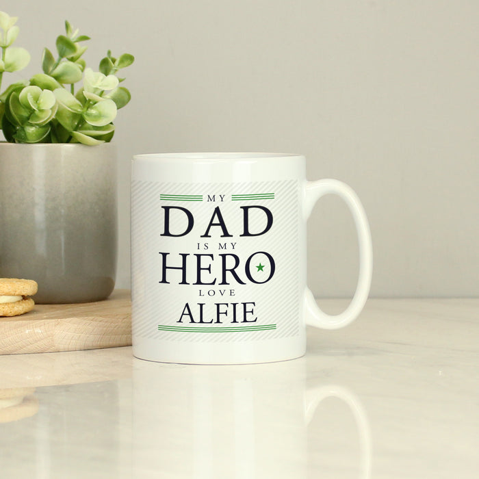 Personalised My Dad is My Hero Mug - The Gift Cabin UK