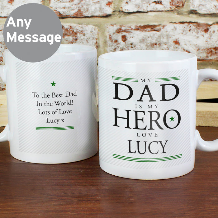 Personalised My Dad is My Hero Mug - The Gift Cabin UK