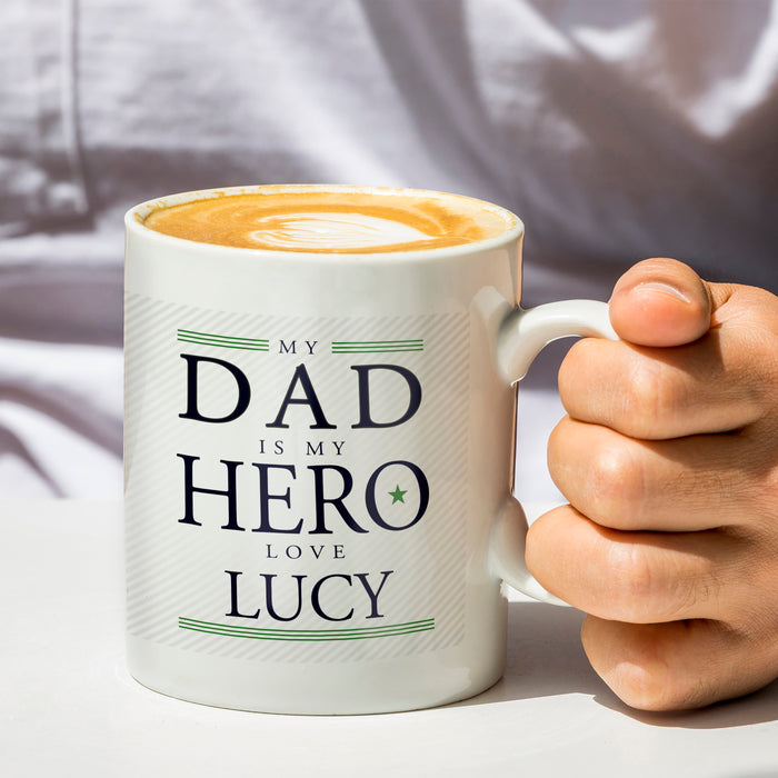 Personalised My Dad is My Hero Mug - The Gift Cabin UK