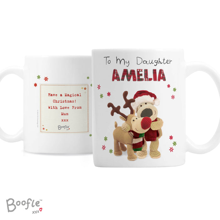 Personalised Boofle Christmas Reindeer Mug - The Gift Cabin UK