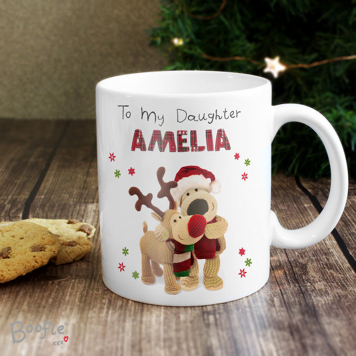 Personalised Boofle Christmas Reindeer Mug - The Gift Cabin UK