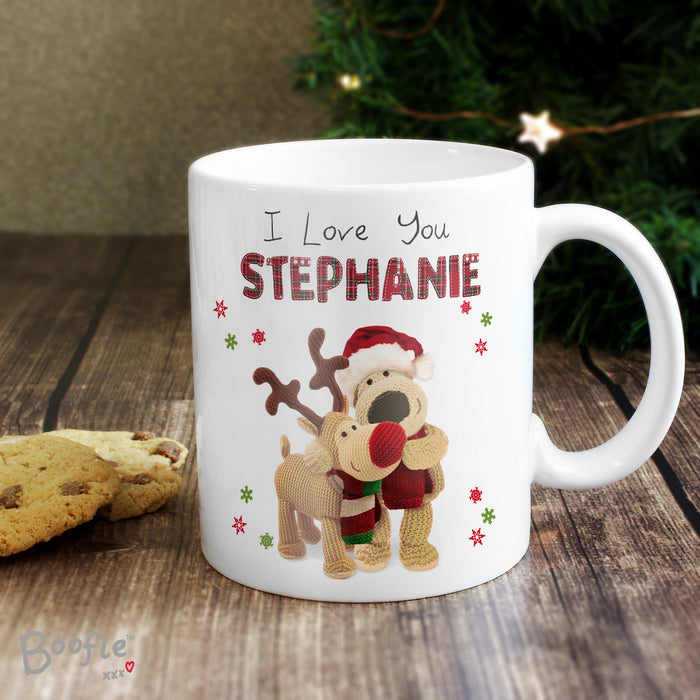 Personalised Boofle Christmas Reindeer Mug - The Gift Cabin UK