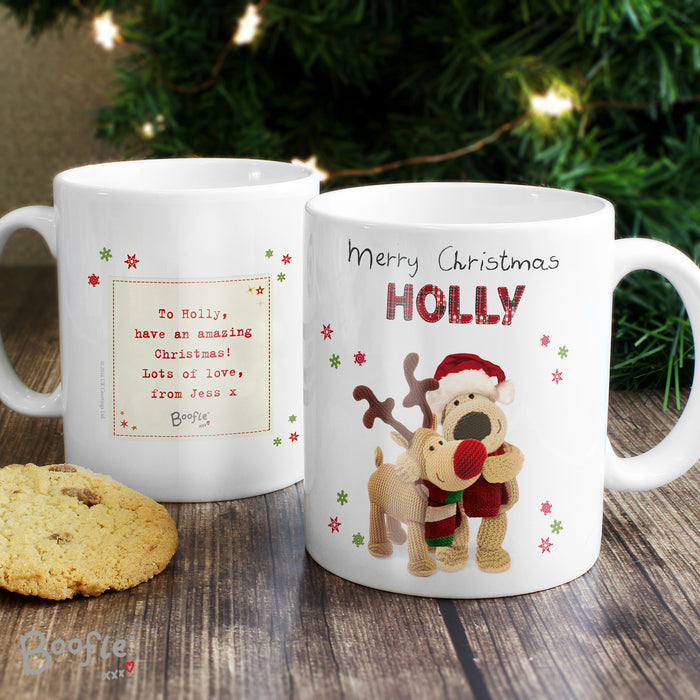 Personalised Boofle Christmas Reindeer Mug - The Gift Cabin UK