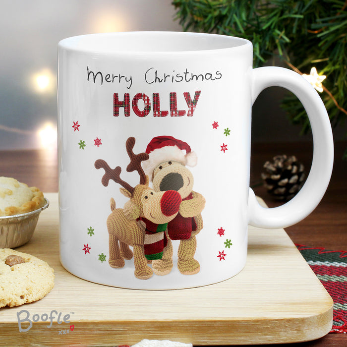 Personalised Boofle Christmas Reindeer Mug - The Gift Cabin UK