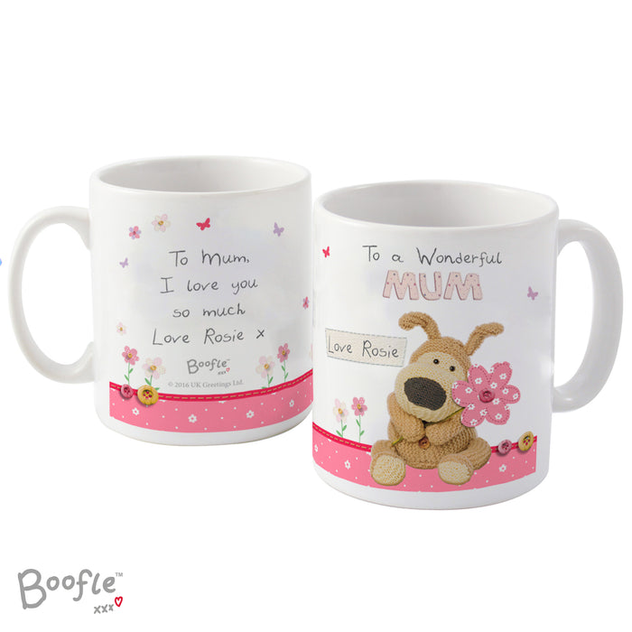 Personalised Boofle Flowers Mug - The Gift Cabin UK