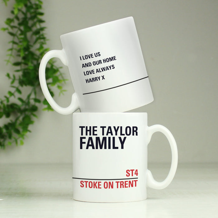 Personalised London Street Sign Mug - The Gift Cabin UK