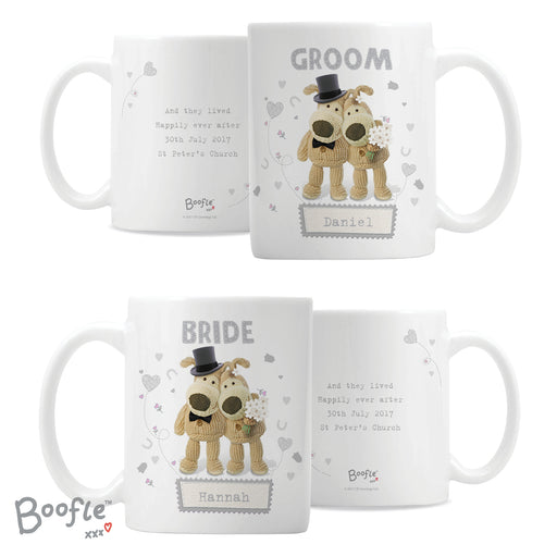 Personalised Boofle Wedding Couple Mug Set - The Gift Cabin UK