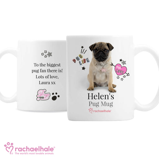 Personalised Rachael Hale Doodle Pug Mug - The Gift Cabin UK