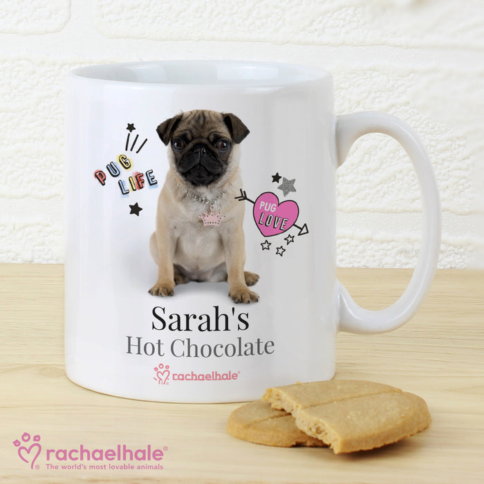 Personalised Rachael Hale Doodle Pug Mug - The Gift Cabin UK