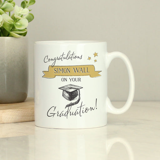 Personalised Gold Star Graduation Mug - The Gift Cabin UK